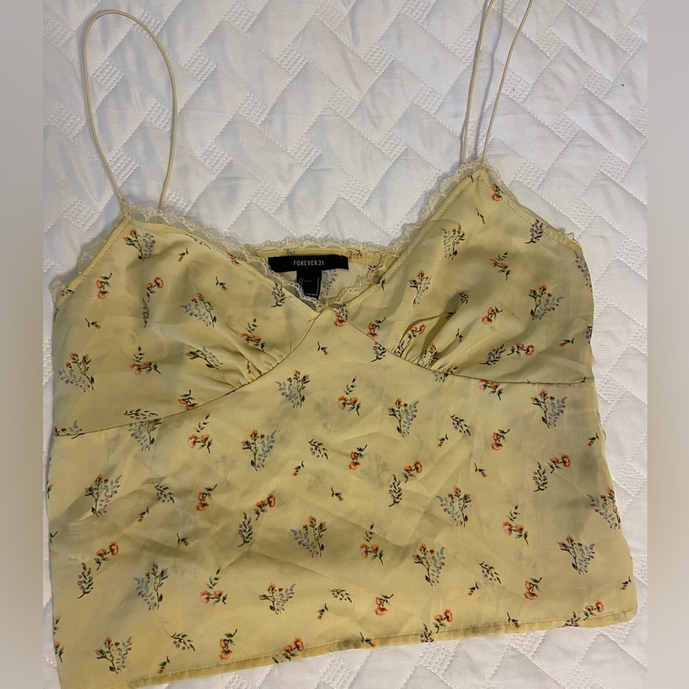 Forever 21 Yellow Floral Cami